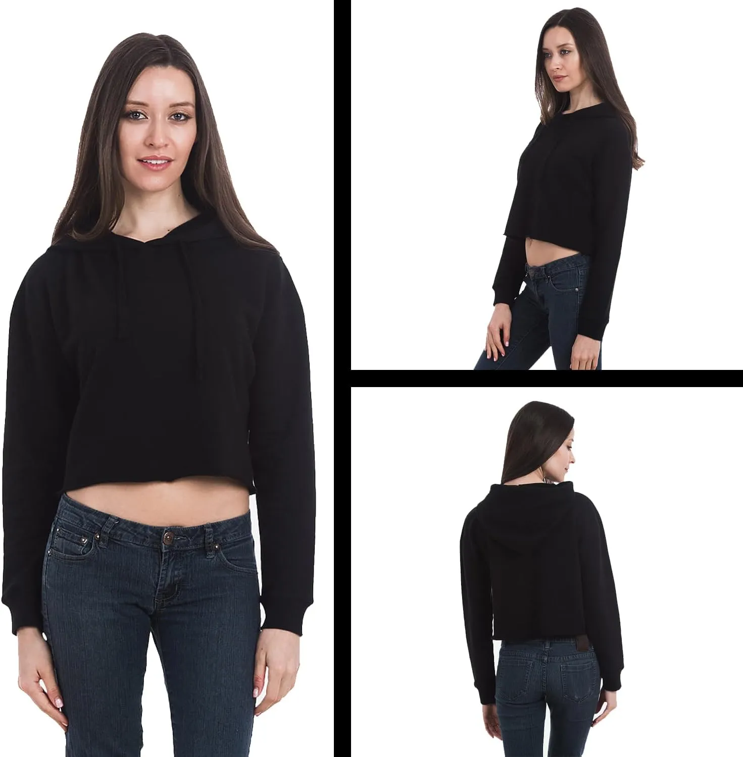Boots On Da Ground Folding Fan Cropped Fleece Hoodie, Soft & Cozy, Trendy Fit