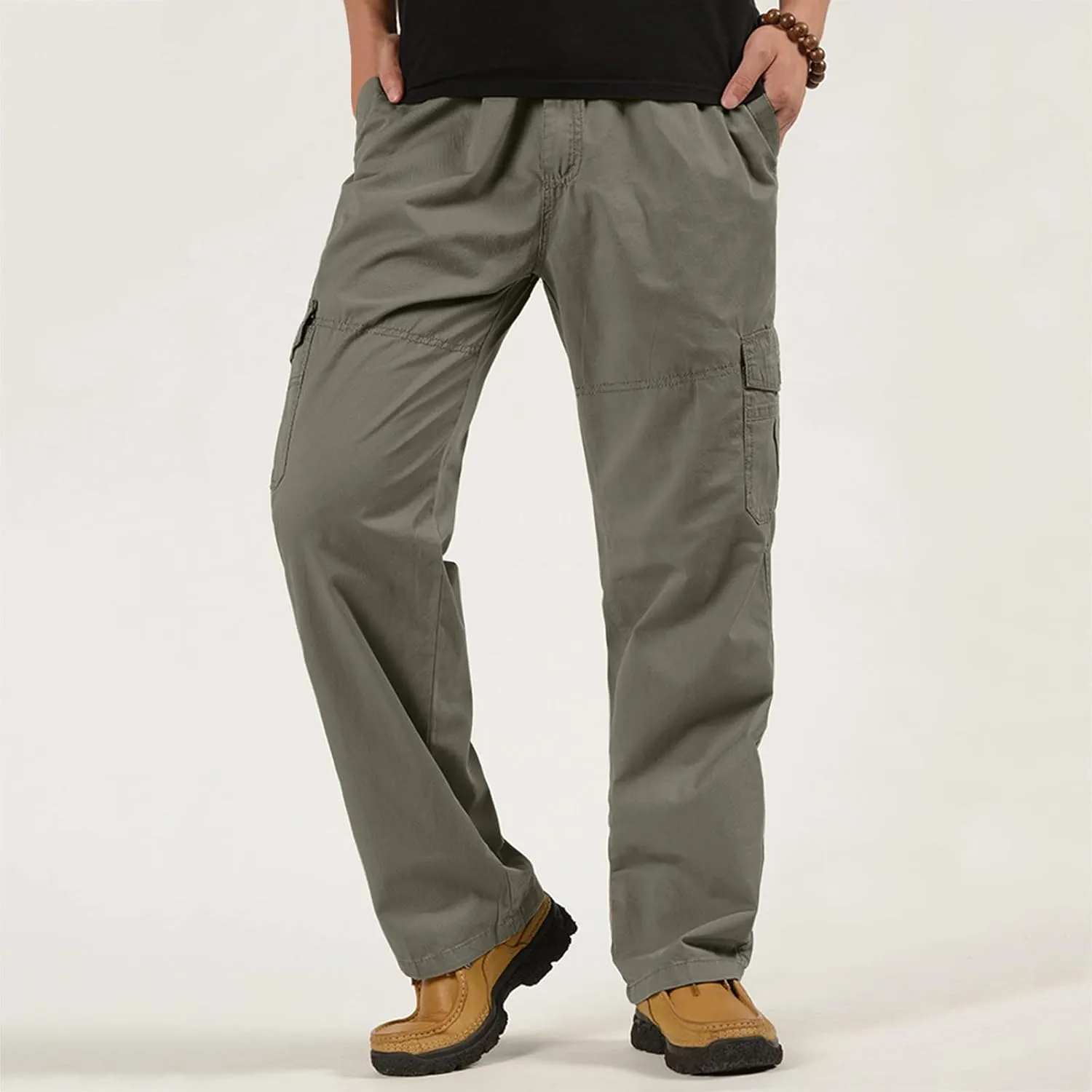 Cargo Pants for Men Big and Tall, Pants Men's Lightweight Relaxed Fit Cargo Pant Mens Work Hiking Ripstop Pants Cargo