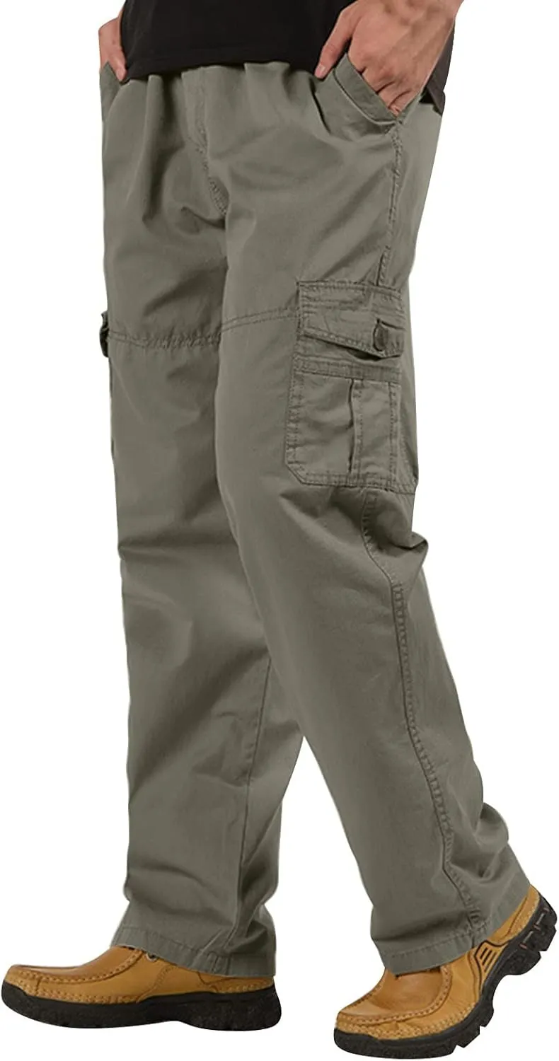 Cargo Pants for Men Big and Tall, Pants Men's Lightweight Relaxed Fit Cargo Pant Mens Work Hiking Ripstop Pants Cargo