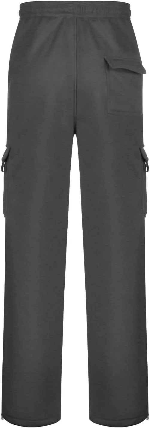 Cargo Pants for Men Sports Hat Multi Woven Pocket Foot Rope Solid Pants Street Cargo Tie Mens Cargo Drawstring