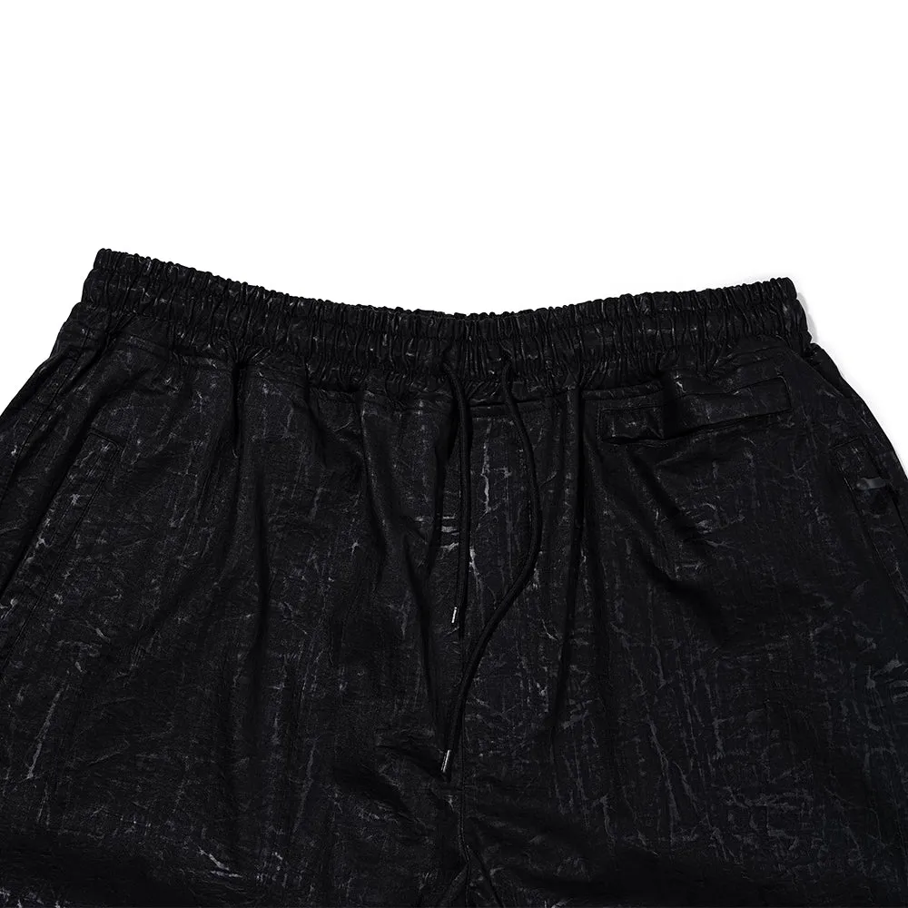 DSXBS SUPER WIDE VENTILATION PANTS BLACK LEATHER
