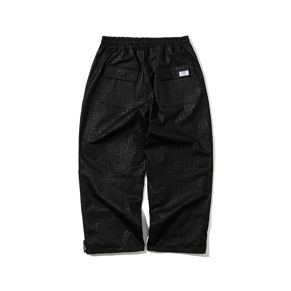 DSXBS SUPER WIDE VENTILATION PANTS BLACK LEATHER