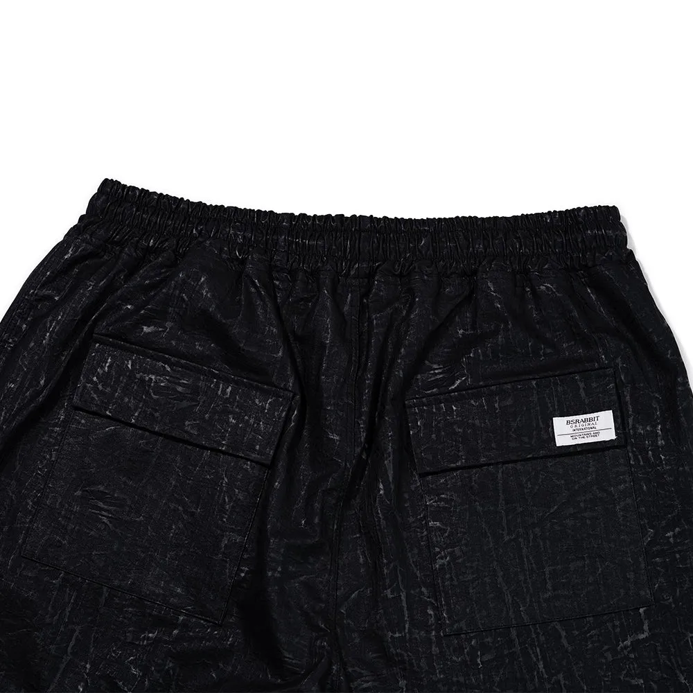 DSXBS SUPER WIDE VENTILATION PANTS BLACK LEATHER