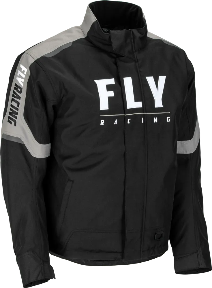 Fly Racing Outpost Snowmobile Jacket Black Grey