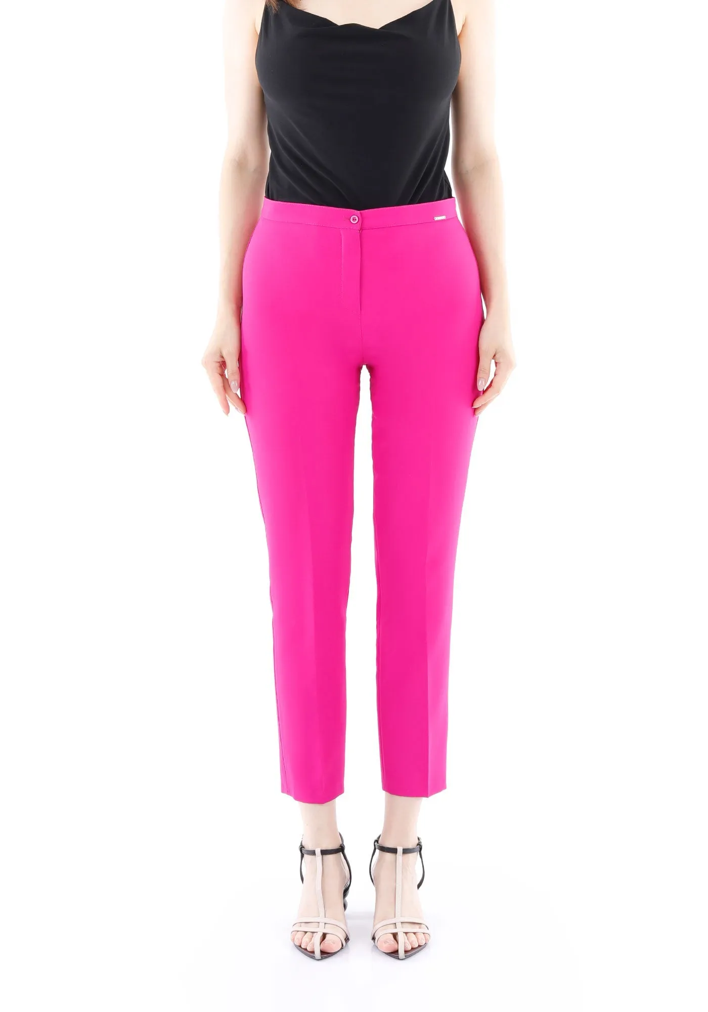 Fuchsia Ankle Length Skinny Pants