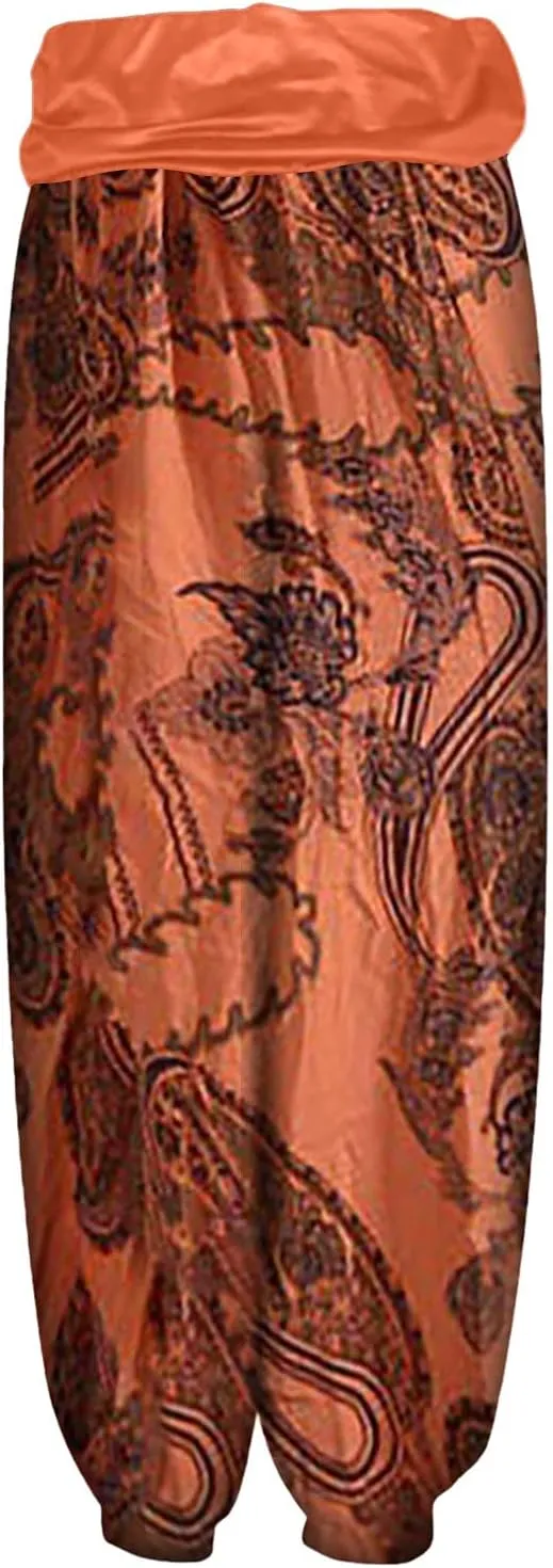 Harem Pants Women Hippie High Waist Boho Petite Length Pants 2024 Plus Size Causal Yoga Flowy Lounge Pajama Joggers