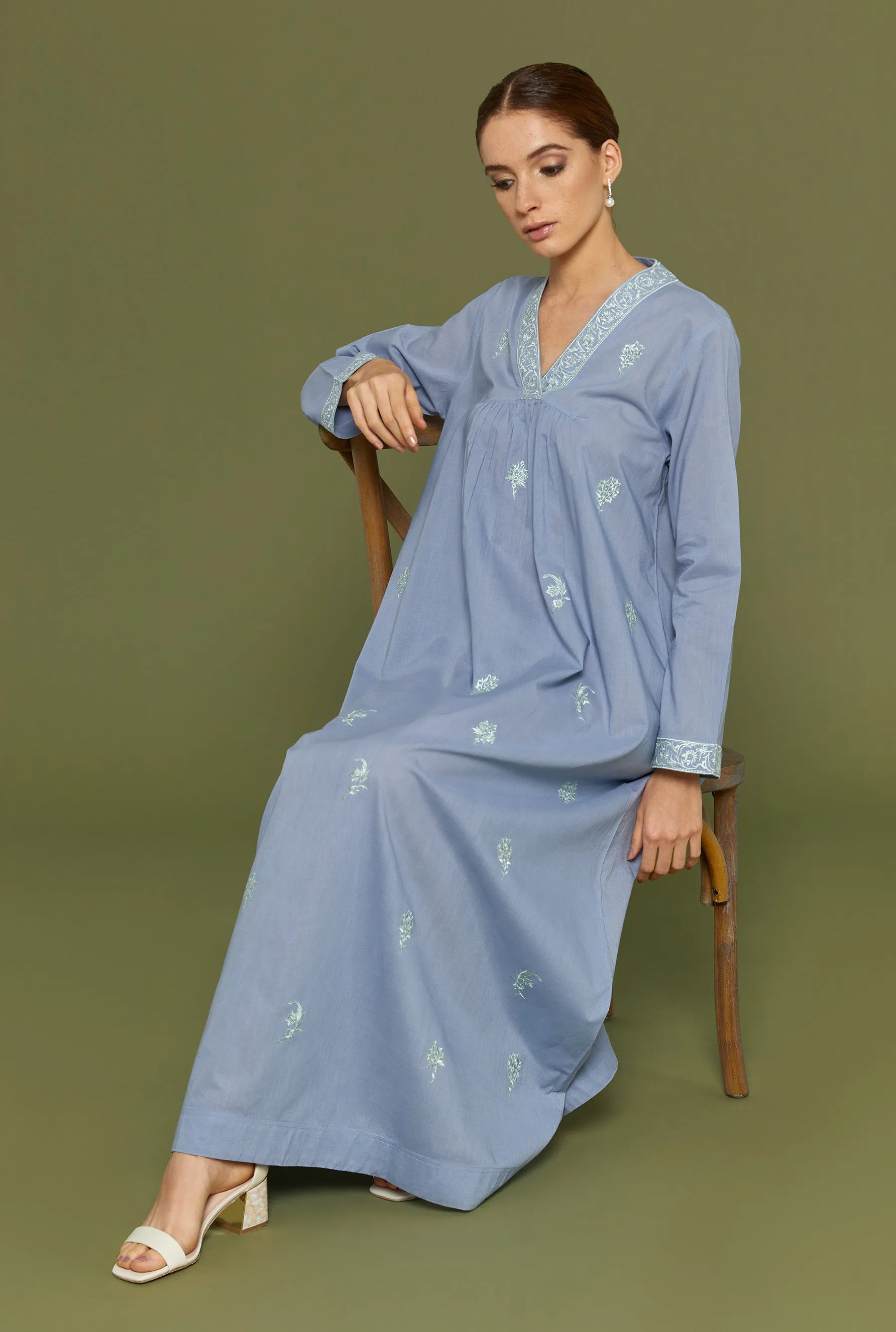 Khush Kun Faded Denim Kaftan