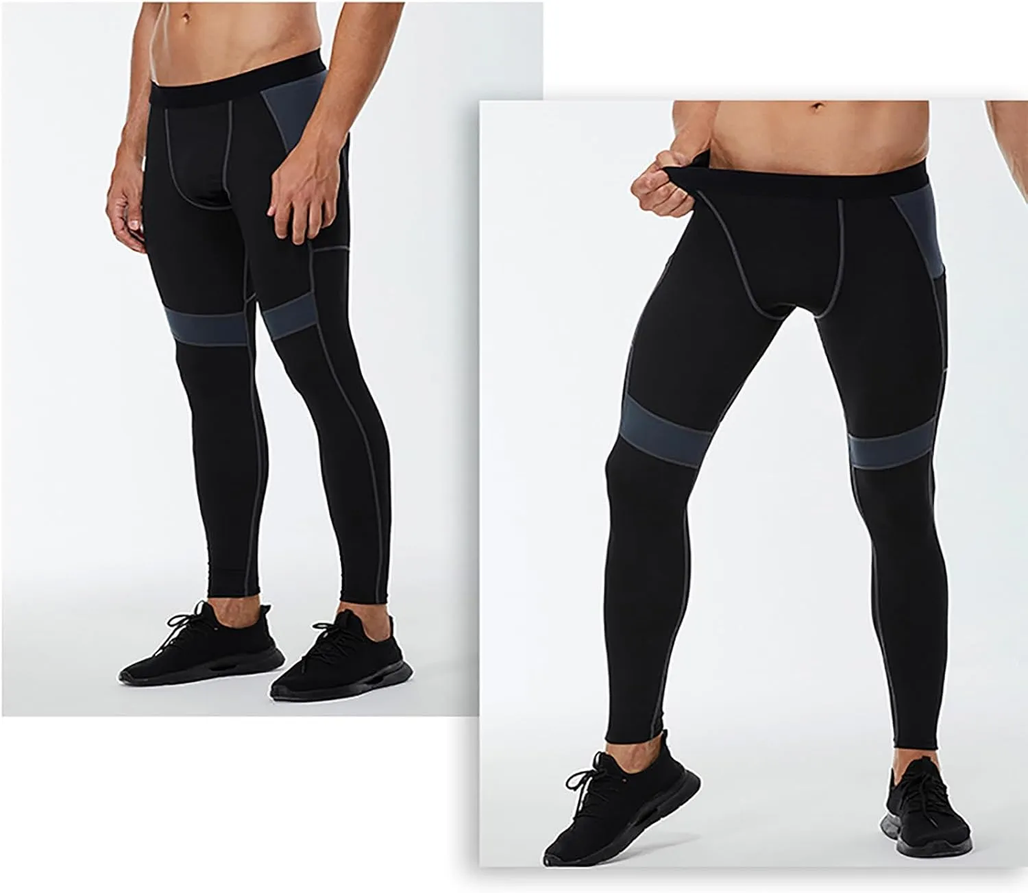 Lmdudan Men Compression Pants Football Basketball Leggings Tights for Active Athletic Workout Running Yoga Trousers