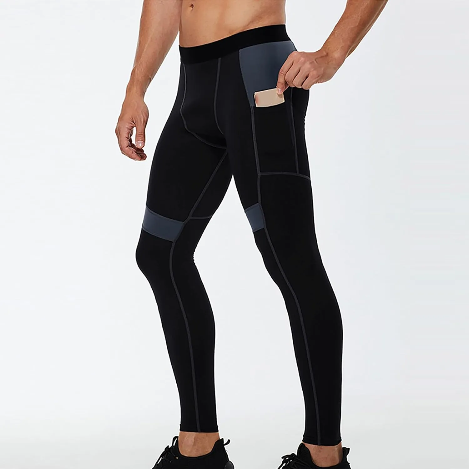 Lmdudan Men Compression Pants Football Basketball Leggings Tights for Active Athletic Workout Running Yoga Trousers