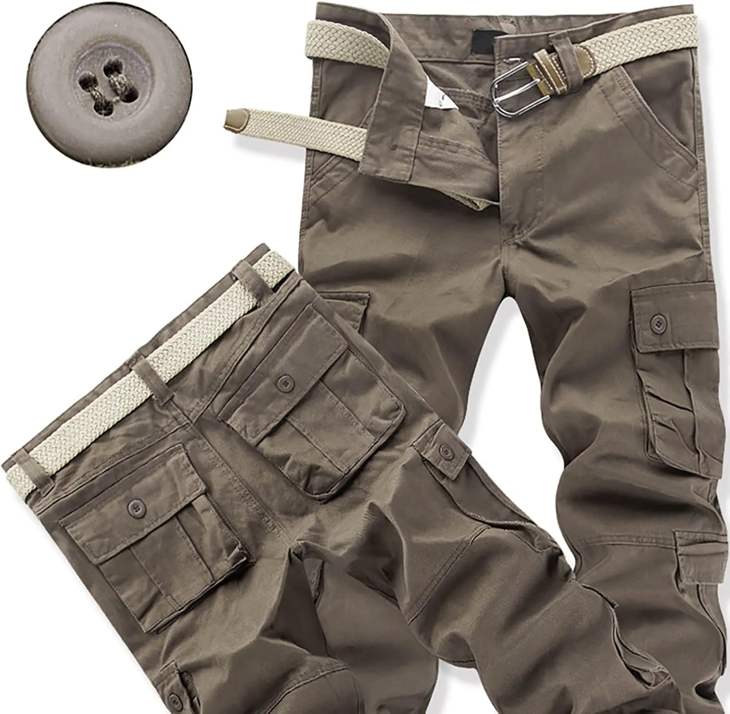 Mens Cargo Work Pants 6 Full Men's Cargo Cargo Pocket Men's Pants Gym Clothes for Men Sweat Pants Mens Lightweight