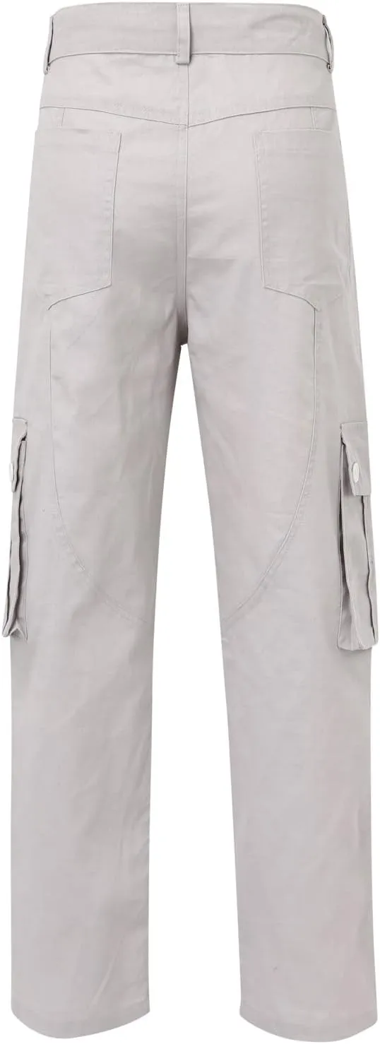 Men's Wild Cargo Pants Men's Casual Cargo Pants Military Army Camo Pants Combat Work Pants with 8 Pockets(No Belt) Men Pants