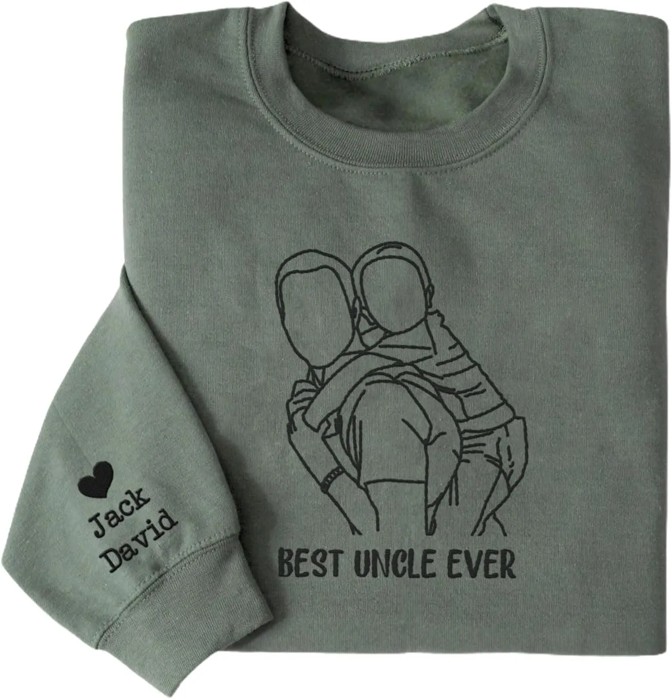 Personalized Embroidered Uncle Sweatshirt Est 2024, Cool Uncles Club Vintage Hoodie for Fathers Day