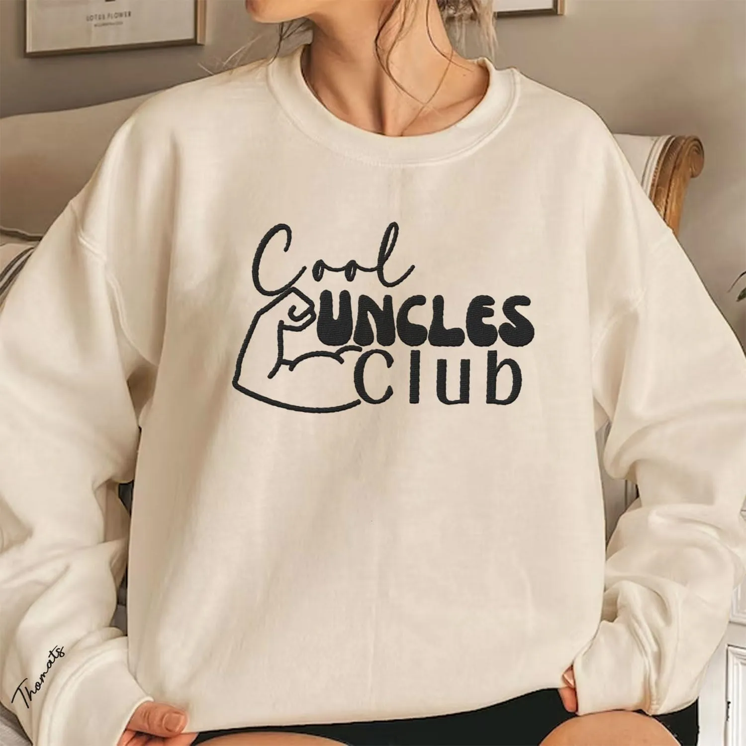 Personalized Embroidered Uncle Sweatshirt Est 2024, Cool Uncles Club Vintage Hoodie for Fathers Day