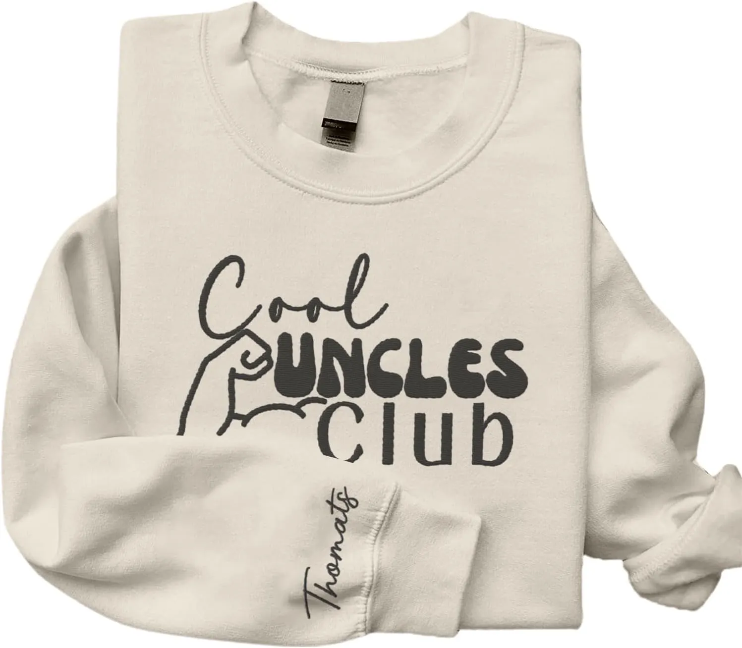 Personalized Embroidered Uncle Sweatshirt Est 2024, Cool Uncles Club Vintage Hoodie for Fathers Day