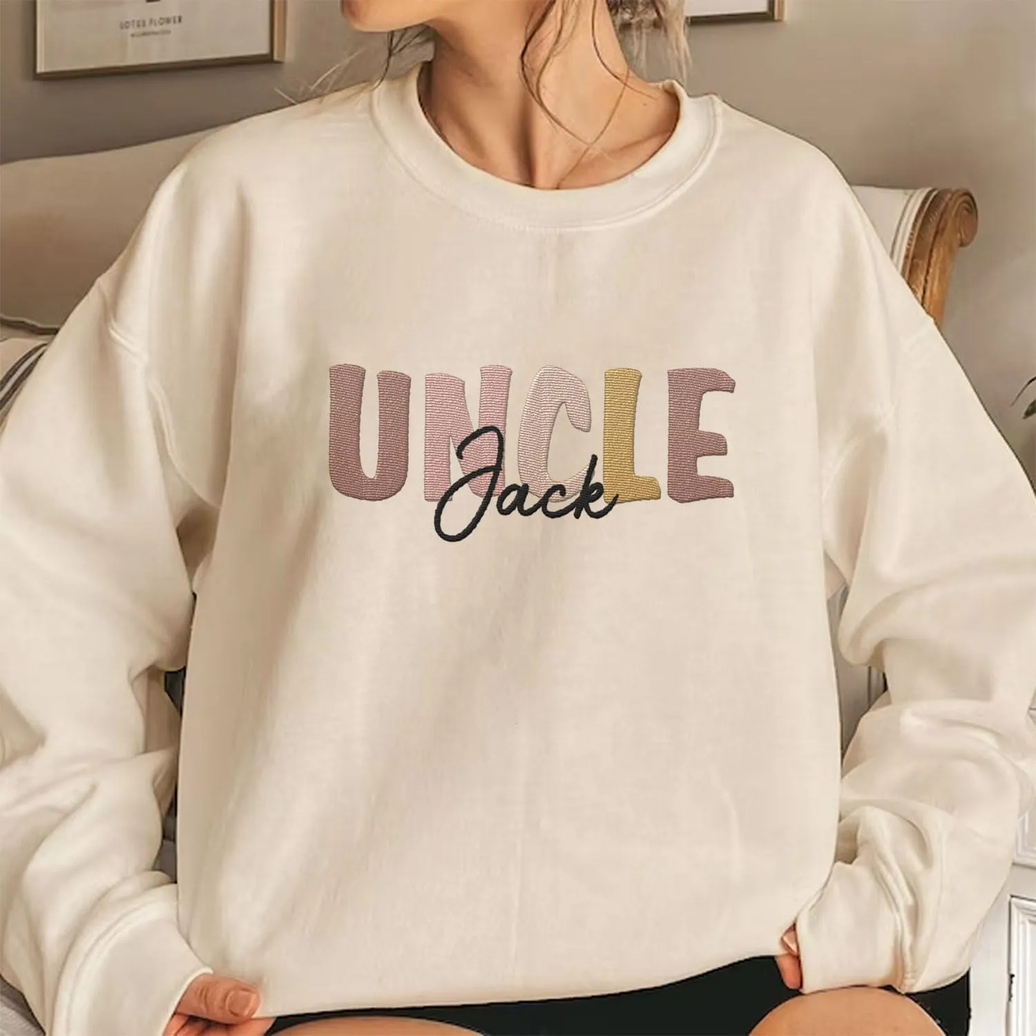 Personalized Embroidered Uncle Sweatshirt Est 2024, Cool Uncles Club Vintage Hoodie for Fathers Day