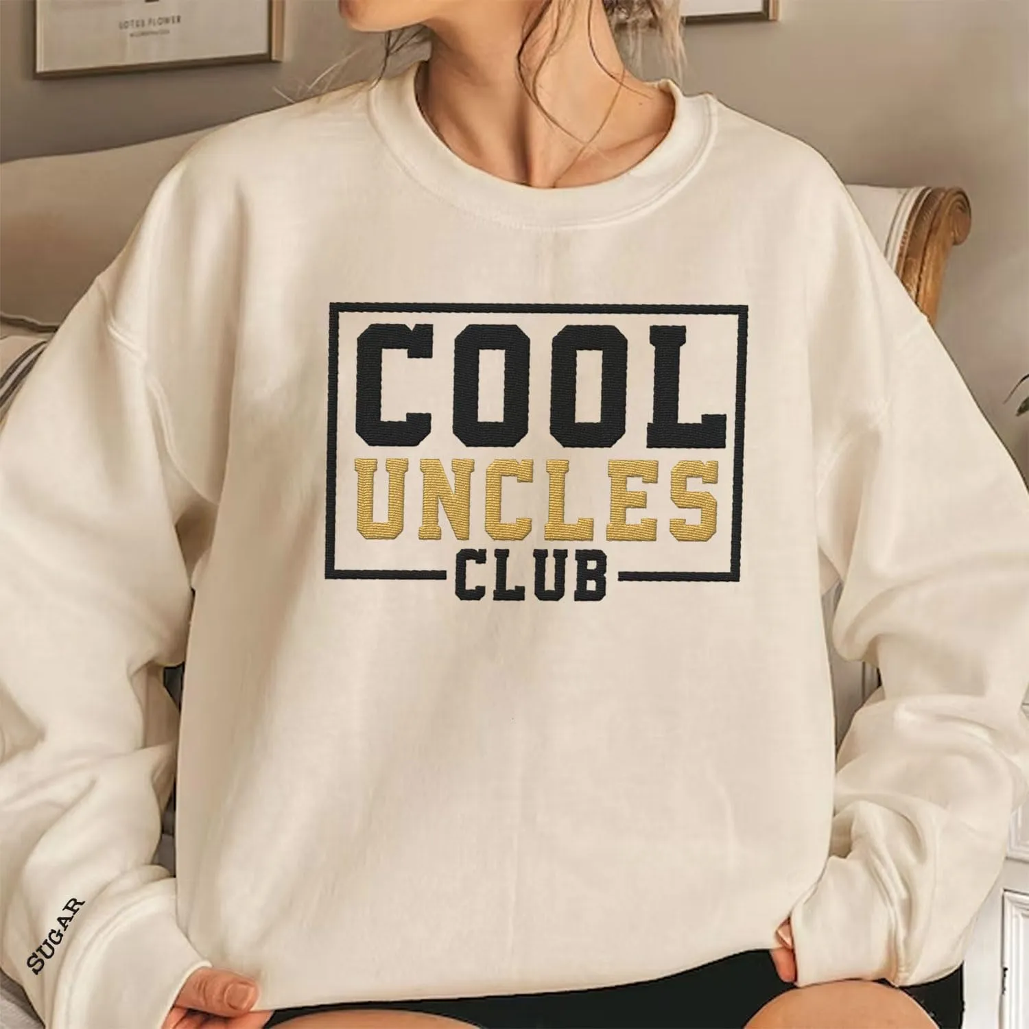 Personalized Embroidered Uncle Sweatshirt Est 2024, Cool Uncles Club Vintage Hoodie for Fathers Day