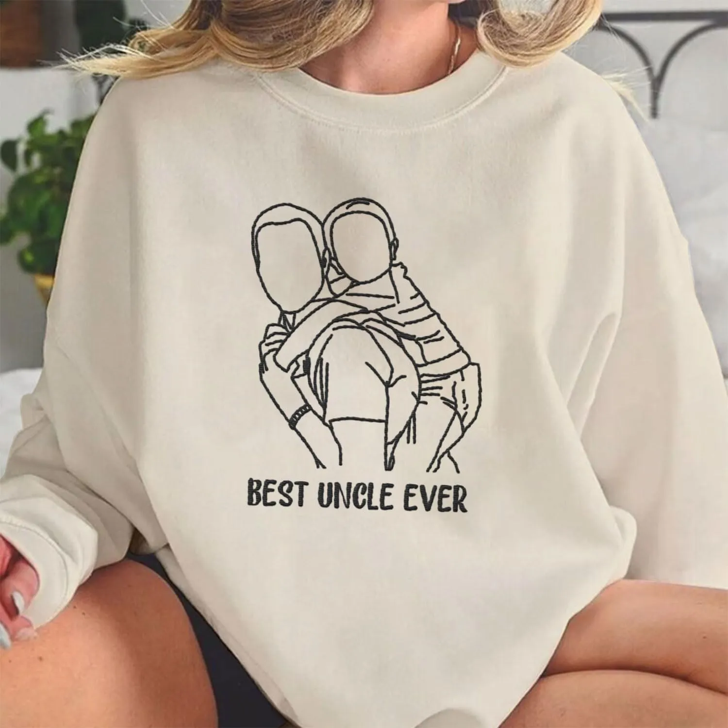 Personalized Embroidered Uncle Sweatshirt Est 2024, Cool Uncles Club Vintage Hoodie for Fathers Day