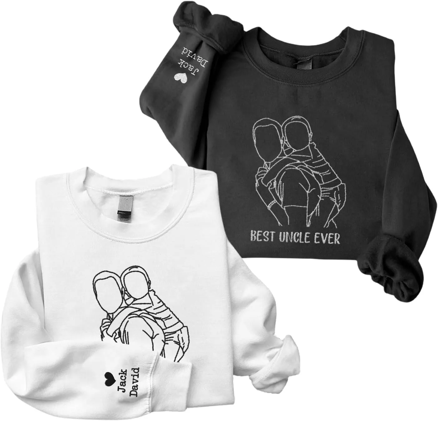Personalized Embroidered Uncle Sweatshirt Est 2024, Cool Uncles Club Vintage Hoodie for Fathers Day
