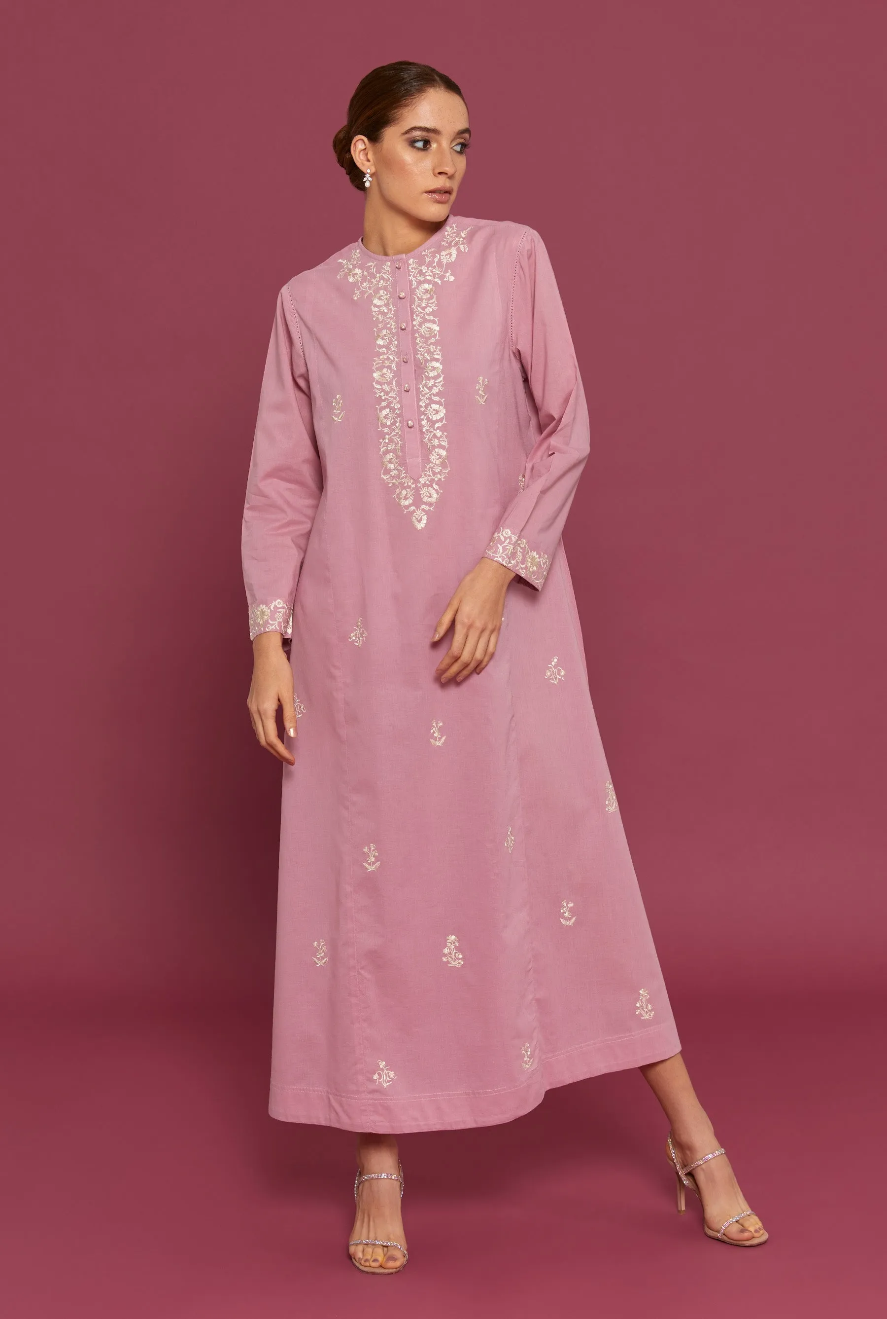 Taskeen Lilas Kaftan