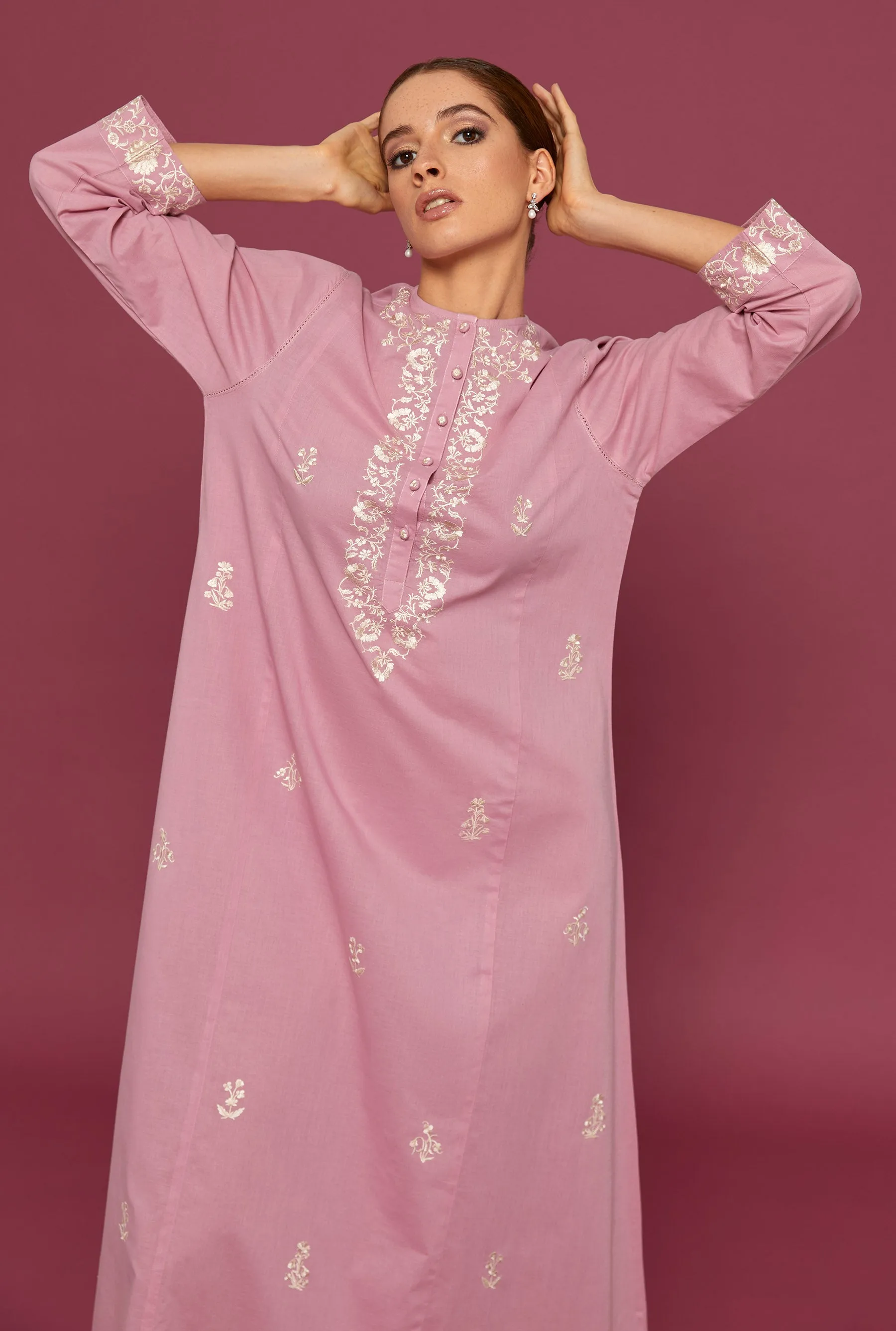 Taskeen Lilas Kaftan