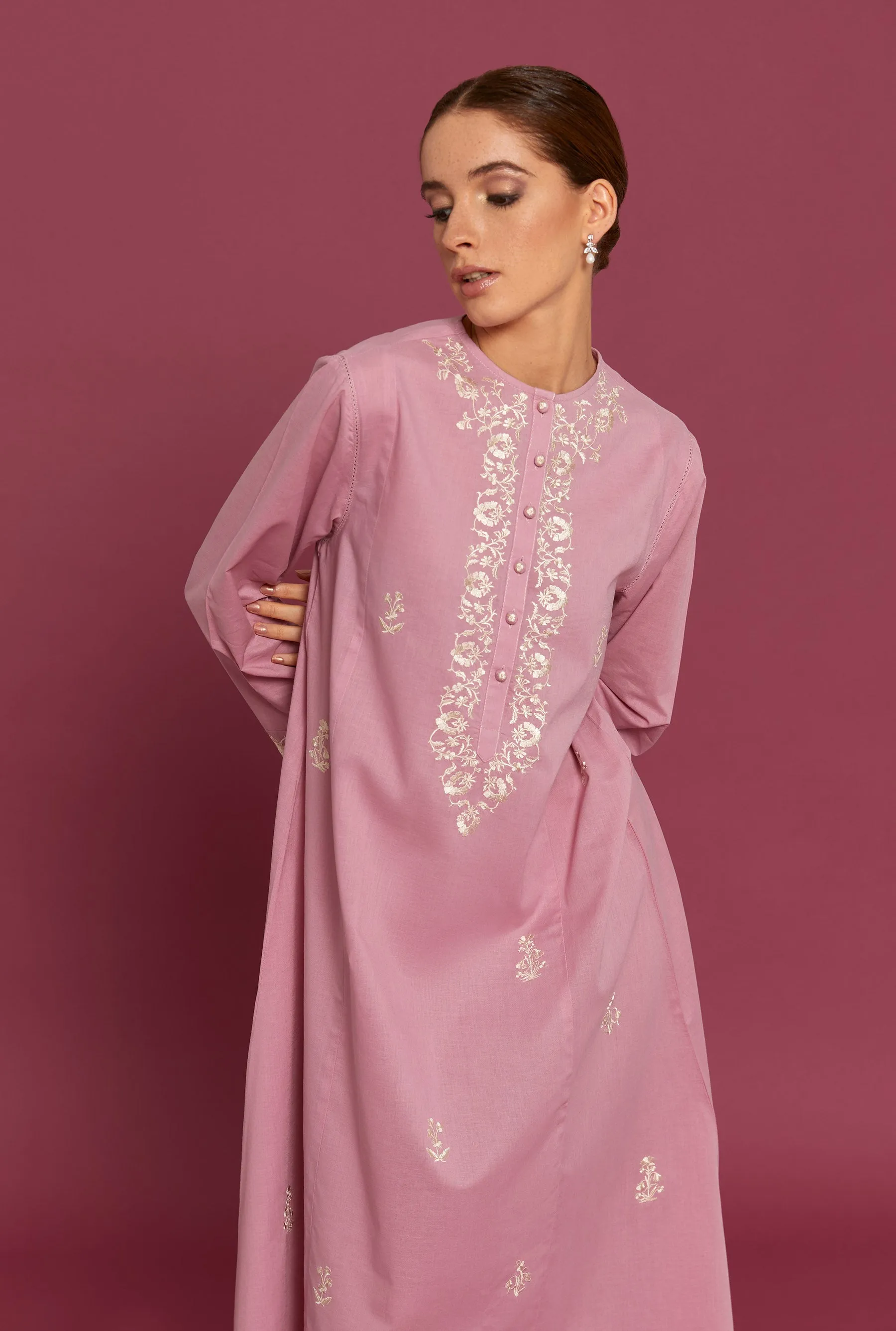 Taskeen Lilas Kaftan