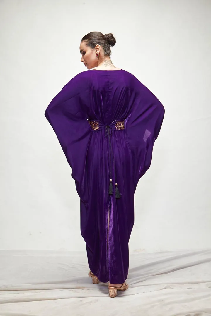 violet velvet kaftaan