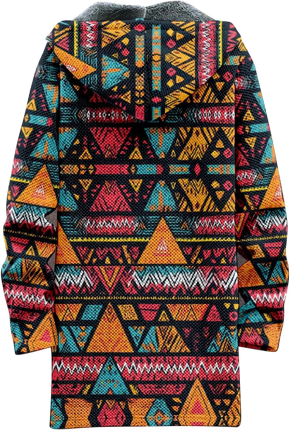 Winter Jackets for Men Thickened Hoodies Long Sleeve Prints Fashion Zip Up Vintage Long Cotton Coats