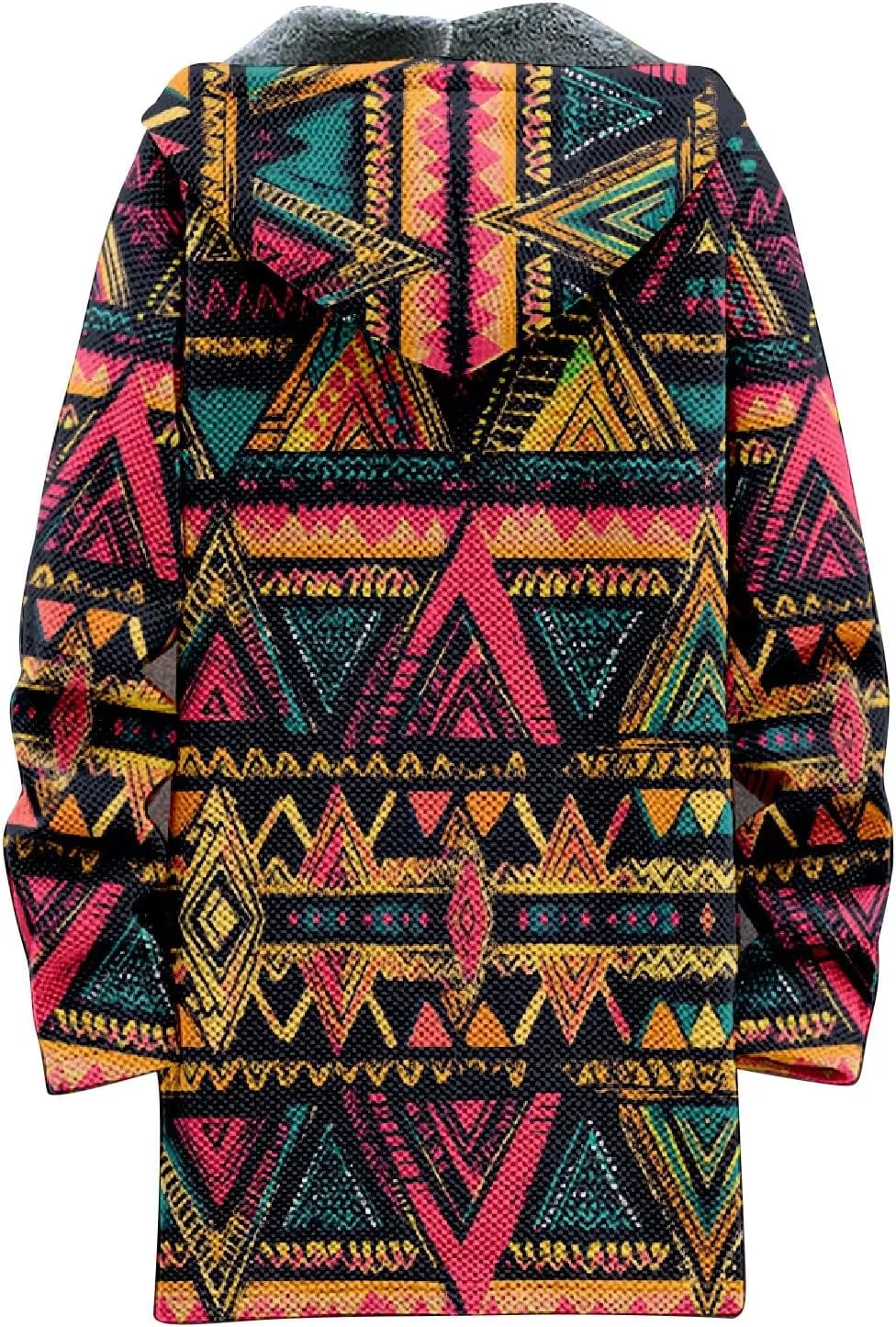 Winter Jackets for Men Thickened Hoodies Long Sleeve Prints Fashion Zip Up Vintage Long Cotton Coats