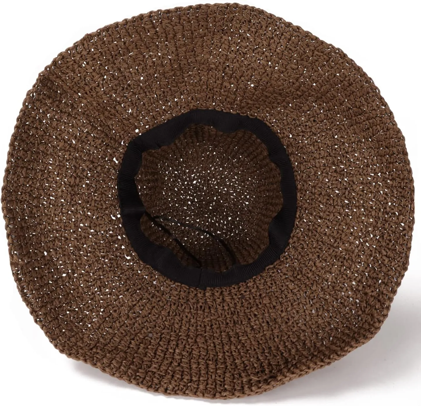 Womens Sun Hats Wide Brim Summer Beach Hat for Women Foldable Travel Straw Hat UPF50 