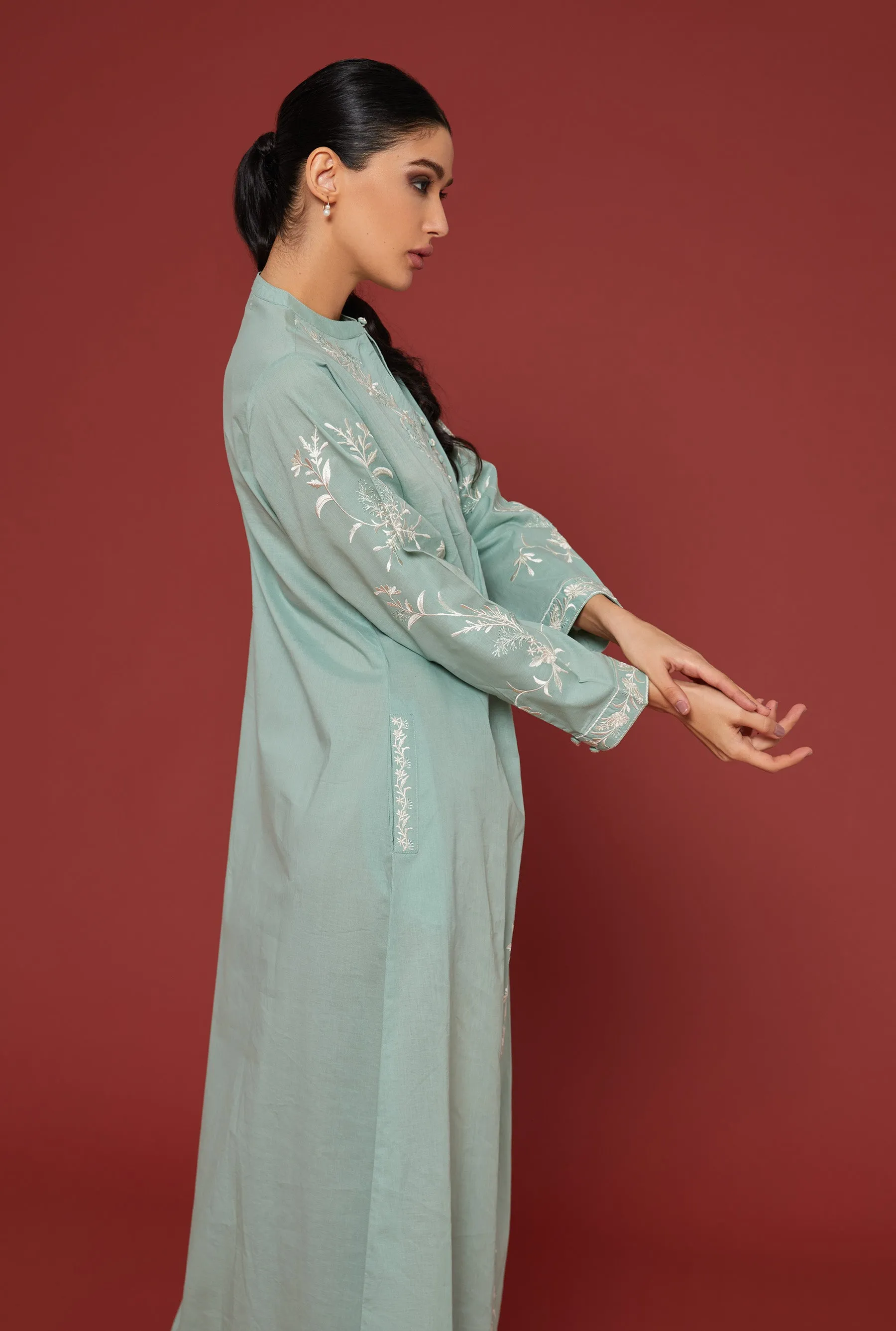 Yasemin Bahcesi Granite Green Kaftan